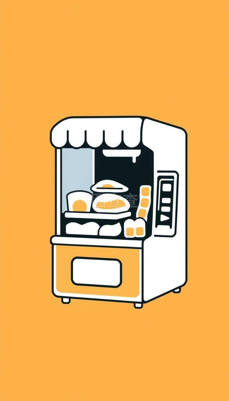 食品銷售機(jī)器圖標(biāo) 現(xiàn)代零售的視覺密碼